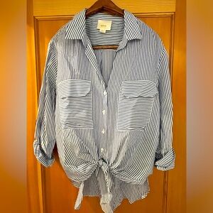 Maeve tie-front button down